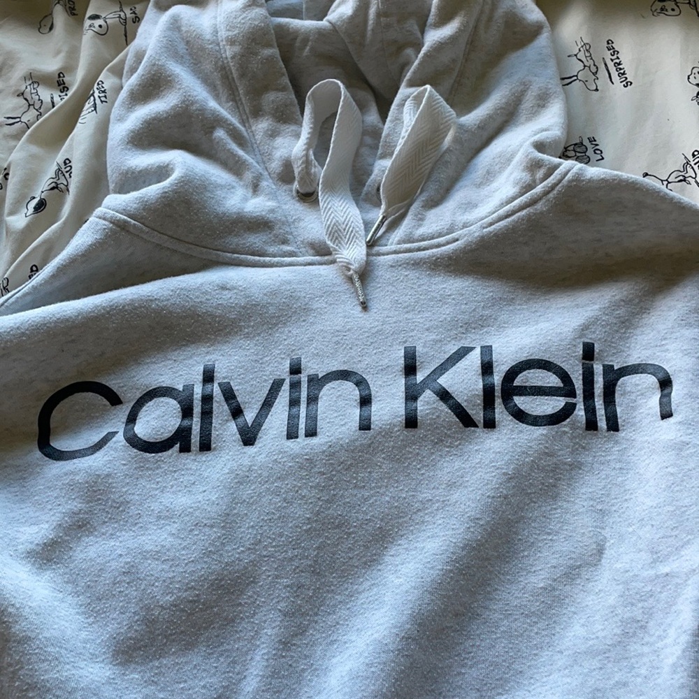 Calvin Klein Gray Hoodie Sweater